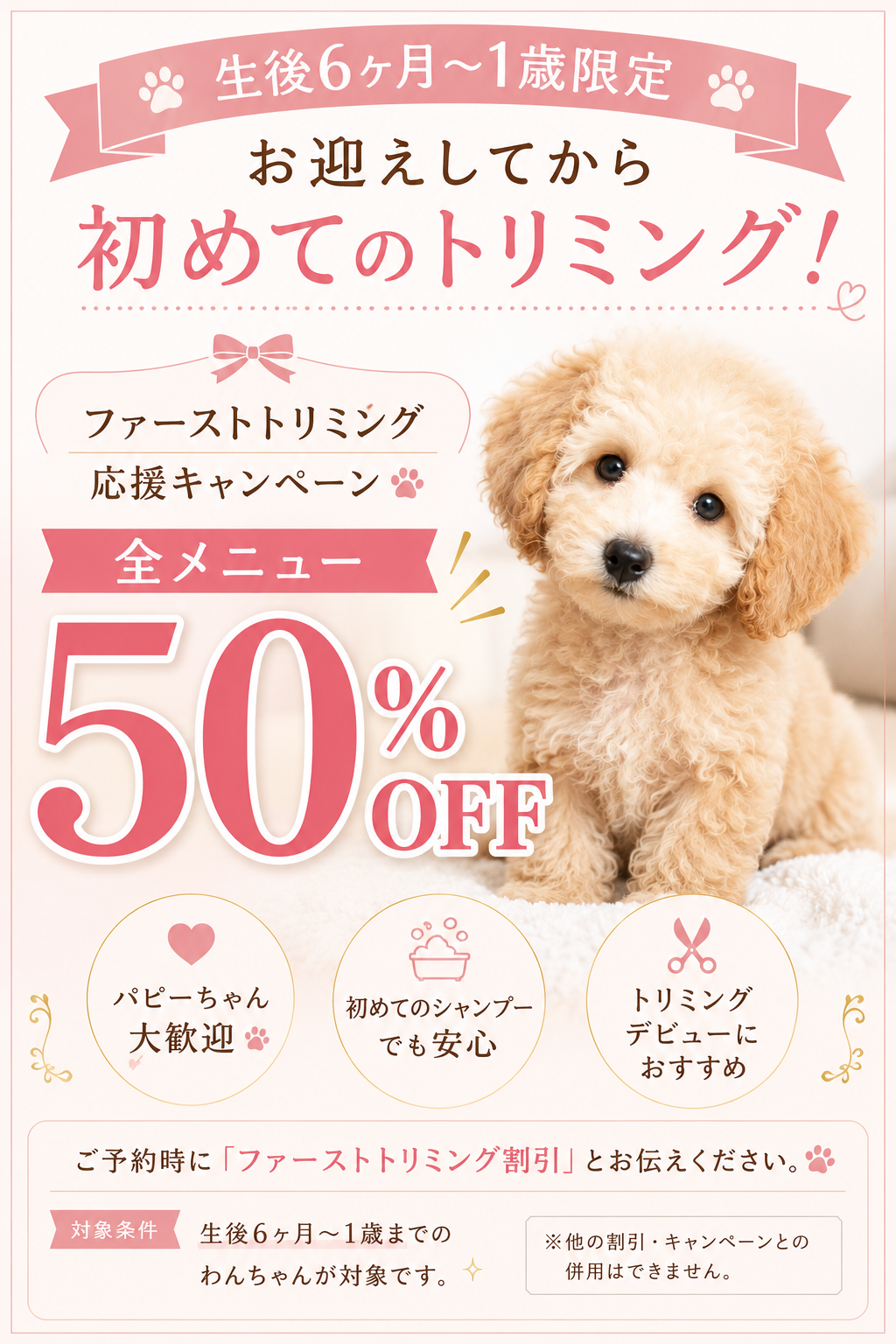メニュー | trimming salon Buddy 岡崎店